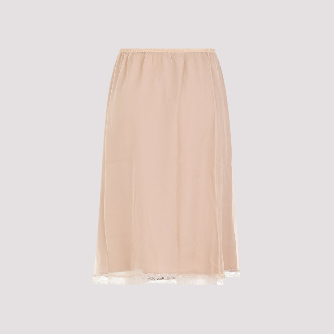 Nude Beige Skirt-3