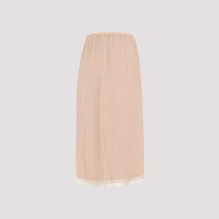 Nude Beige Skirt-4