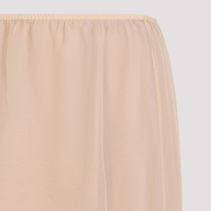 Nude Beige Skirt-5