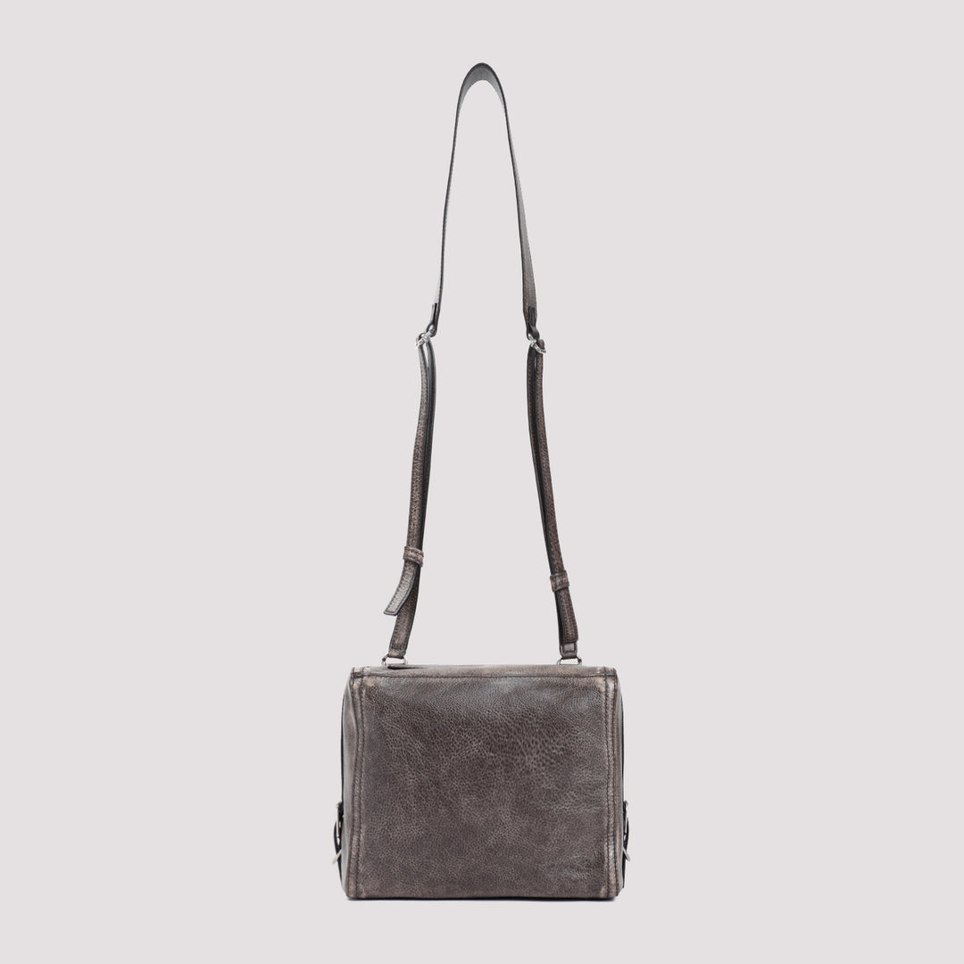 Beige Brown Calf Leather Pandora Small Bag-0