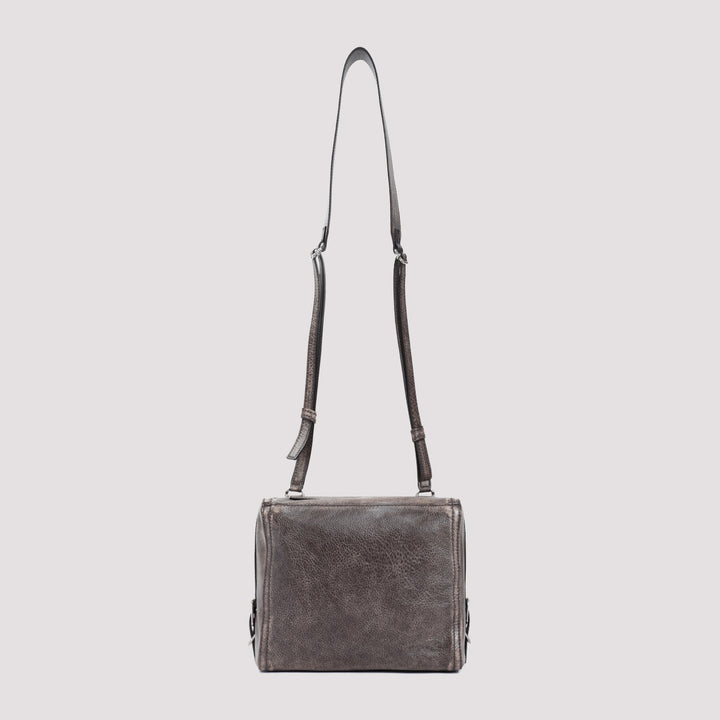 Beige Brown Calf Leather Pandora Small Bag-2