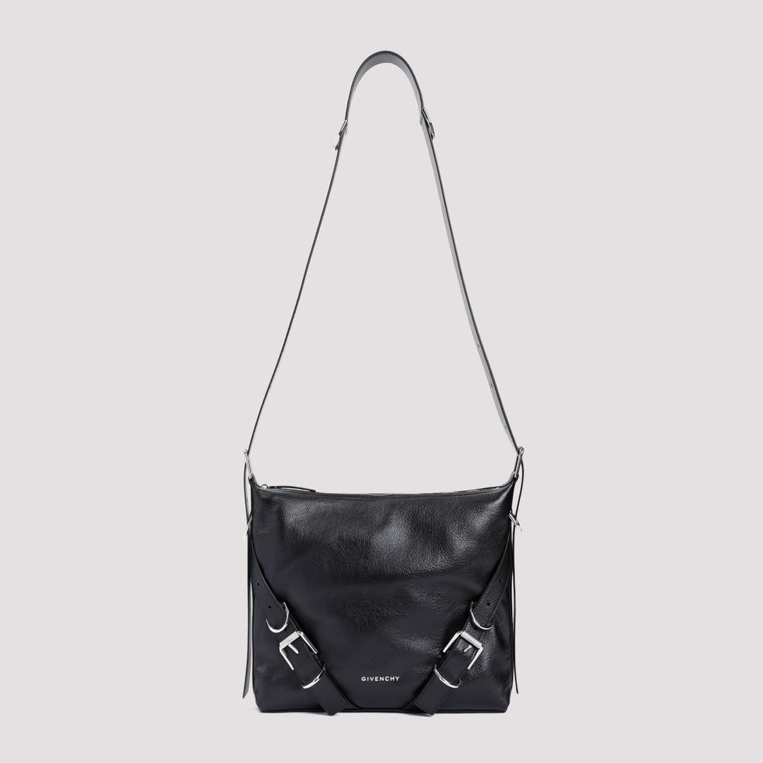 Black Calf Leather Voyou Croosbody Bag-0