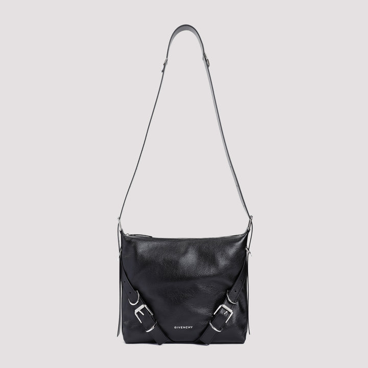 Black Calf Leather Voyou Croosbody Bag-2