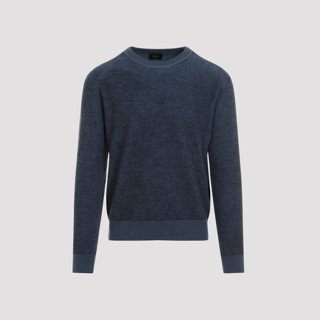 Flannel Midnight Blue Cashmere Pullover-0