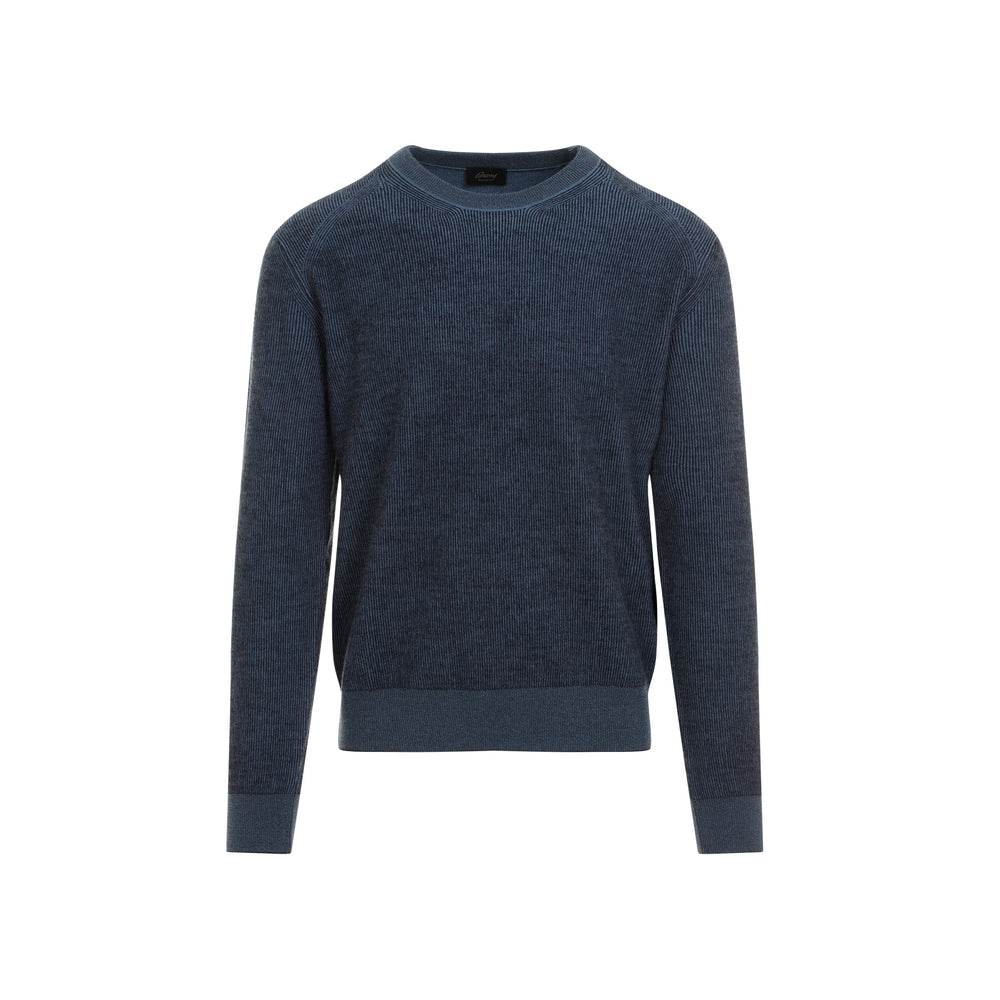 Flannel Midnight Blue Cashmere Pullover-1