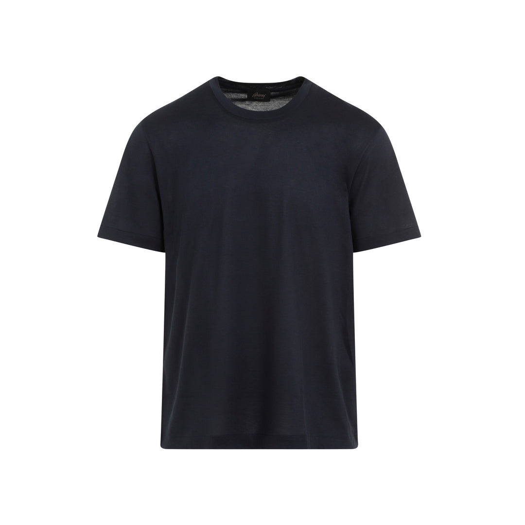 Katai Blue Silk T-Shirt-1