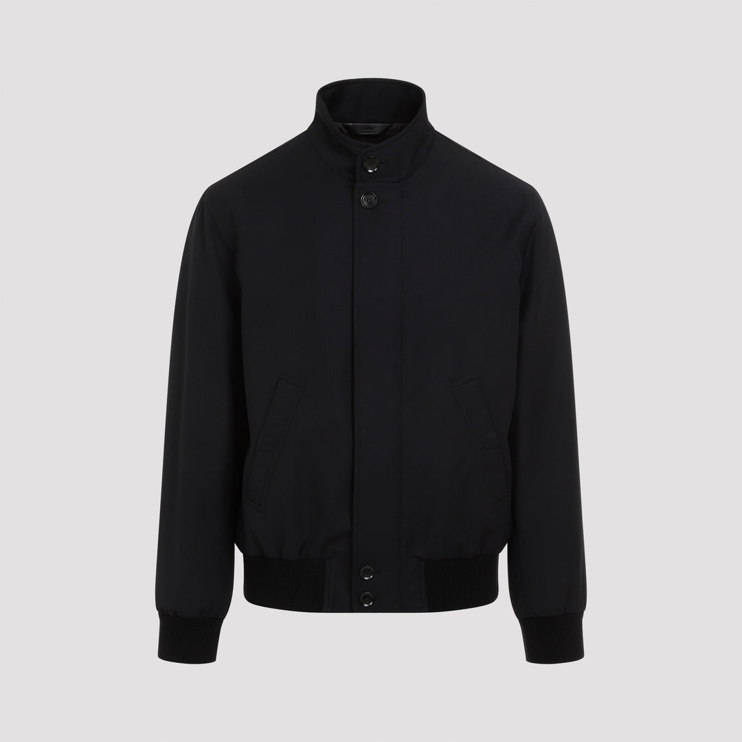 Black Wool Cardigan Blouson-0