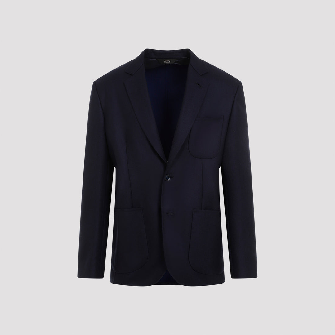 Navy-Blue Sapphire Wool Ds Jacket-0