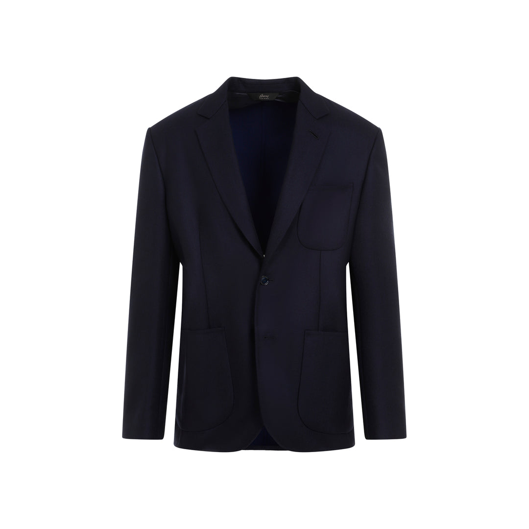 Navy-Blue Sapphire Wool Ds Jacket-1