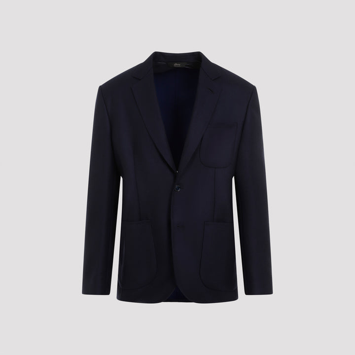 Navy-Blue Sapphire Wool Ds Jacket-2