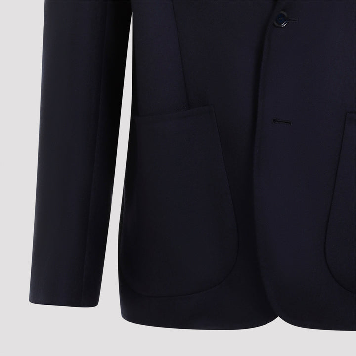 Navy-Blue Sapphire Wool Ds Jacket-4