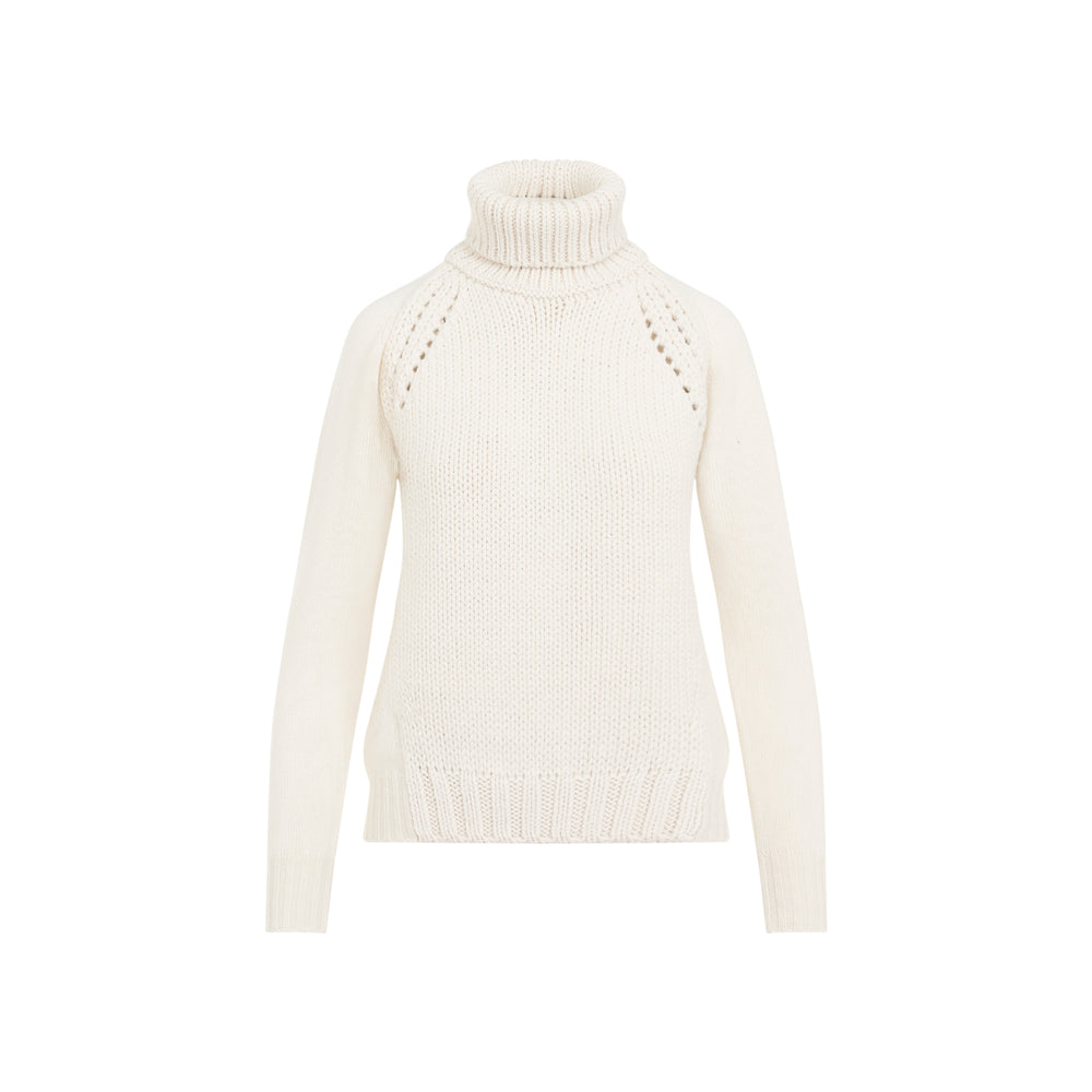 White Virgin Wool Sweater-1