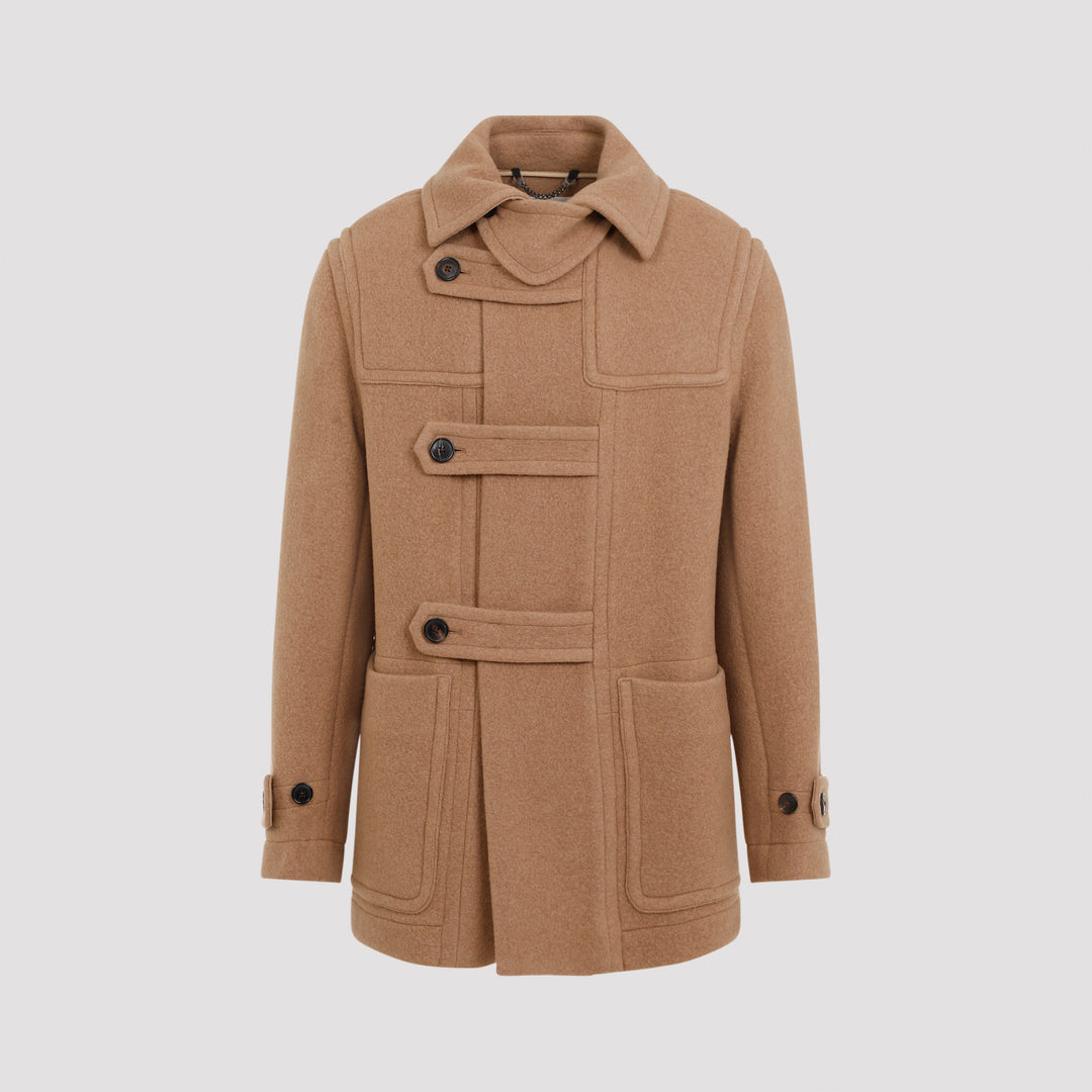 Camel Ranner Wool Coat-0