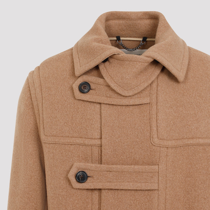 Camel Ranner Wool Coat-5