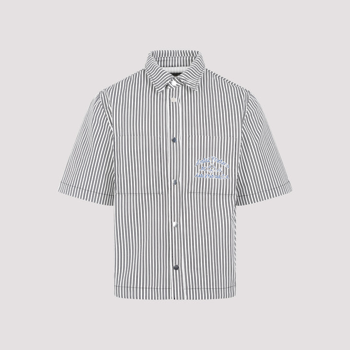 Black Cotton Motors Camp Shirt-0