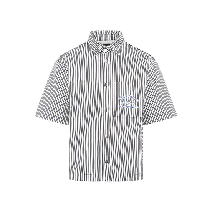 Black Cotton Motors Camp Shirt-1