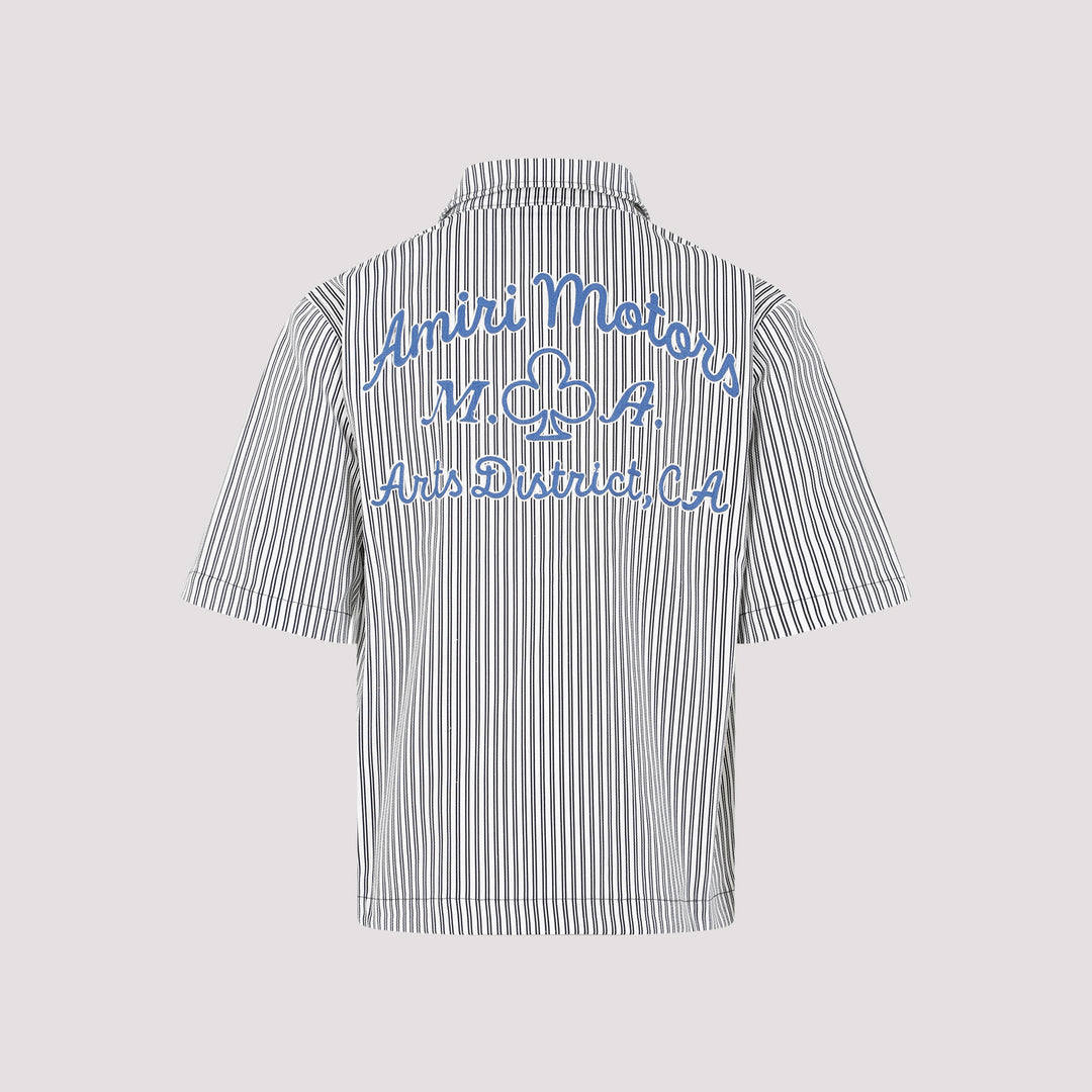 Black Cotton Motors Camp Shirt-3