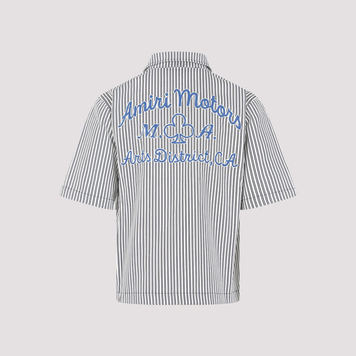 Black Cotton Motors Camp Shirt-3