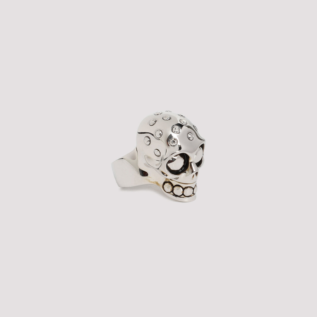 Gold Brass Skull Ring-0