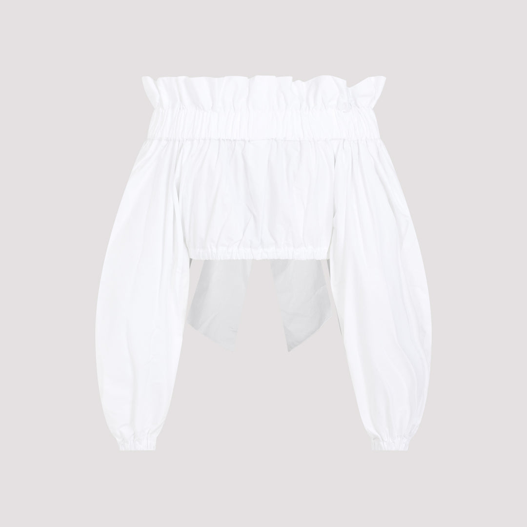 White Bustier Cotton Top-3