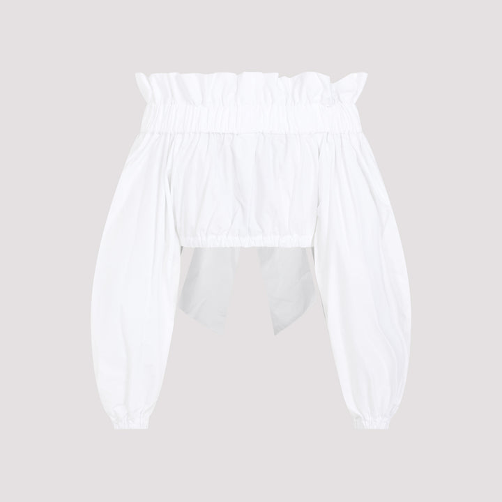 White Bustier Cotton Top-3