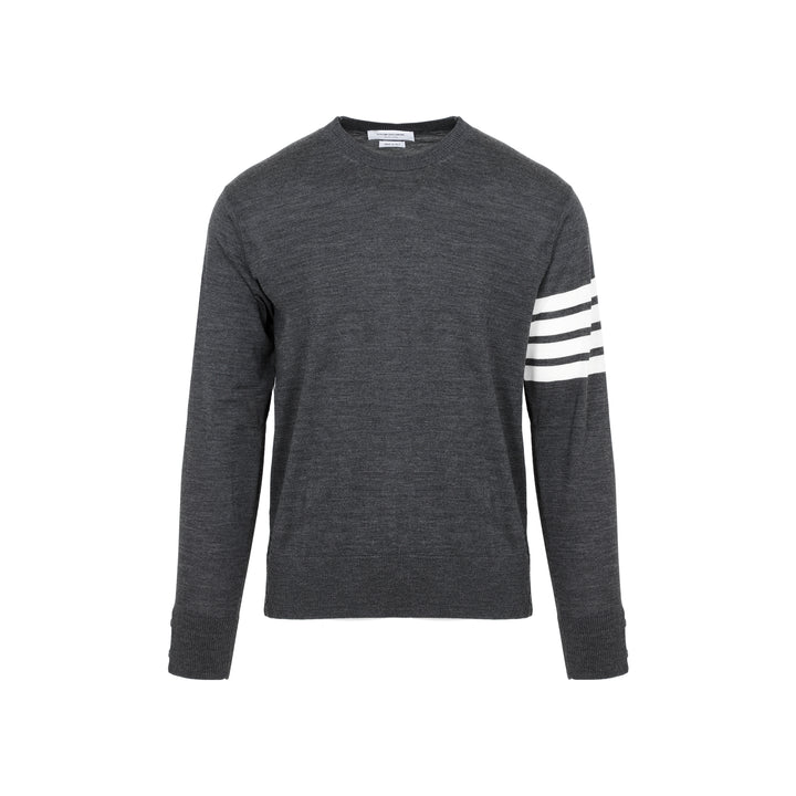 Dark Gray Wool 4-bar pullover-7