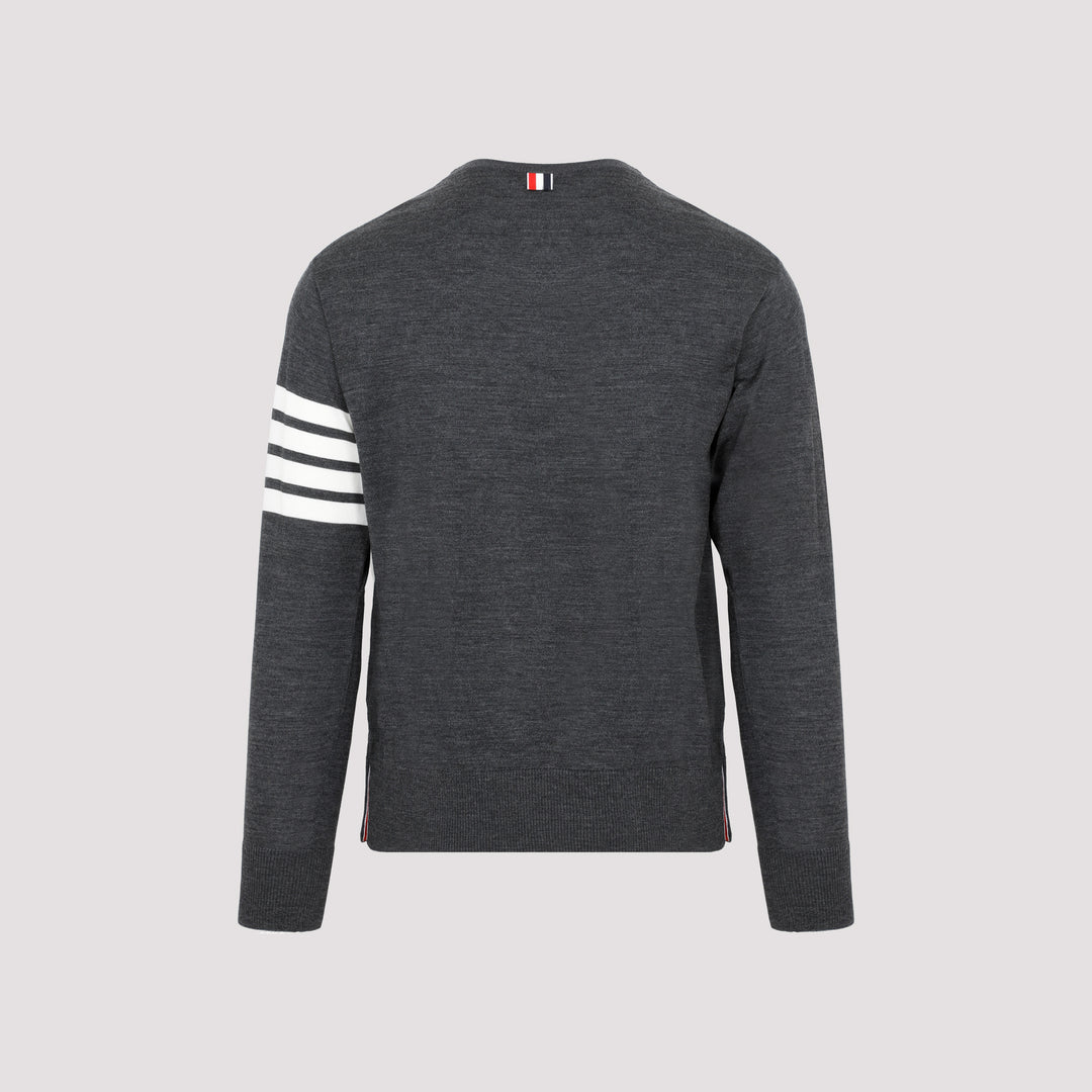 Dark Gray Wool 4-bar pullover-9