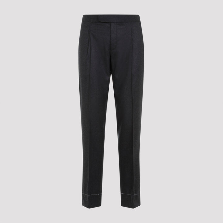 Graphite Grey Wool Melbourne Pants-0