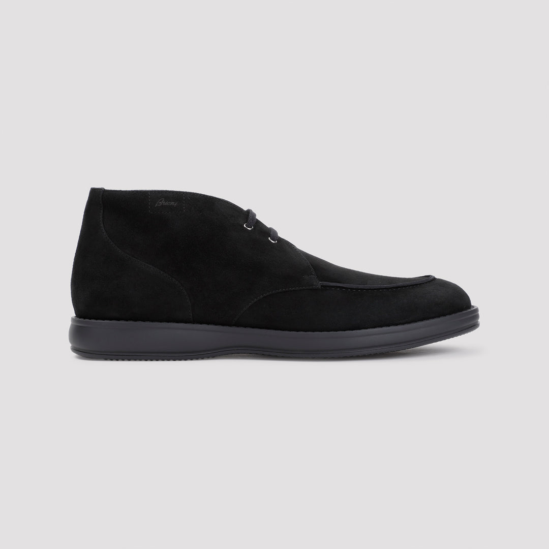 Black Suede Leather Desert Boot-2