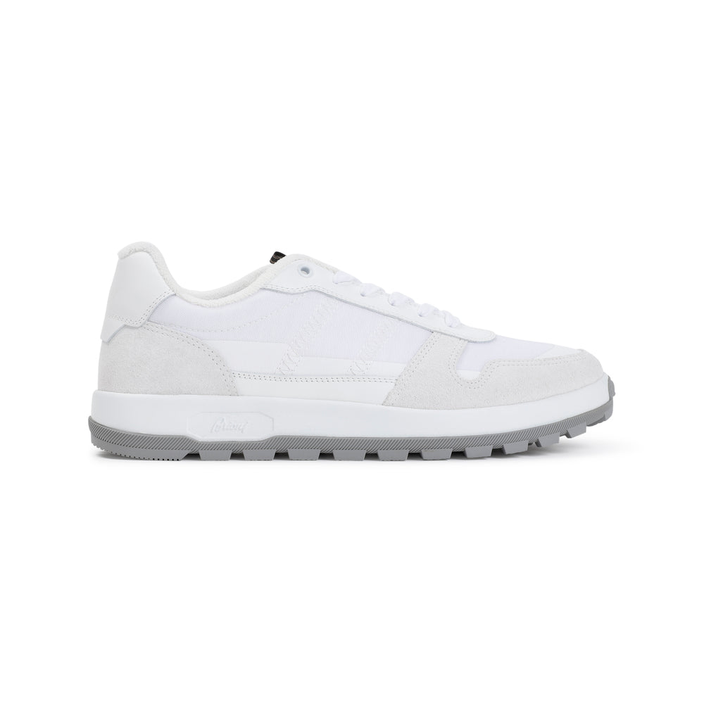 White Suede Leather Trainer Sneakers-1