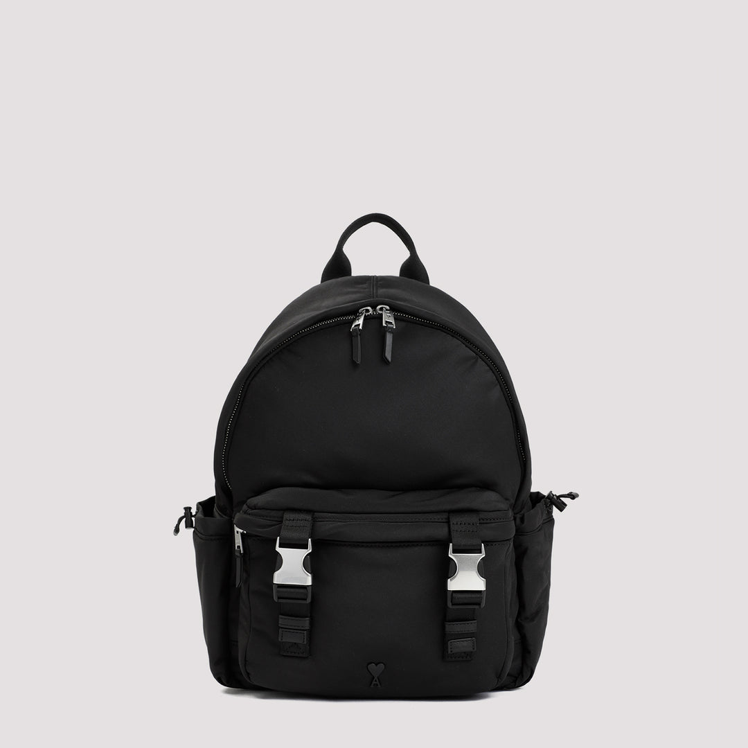 Black Nylon Backpack-0