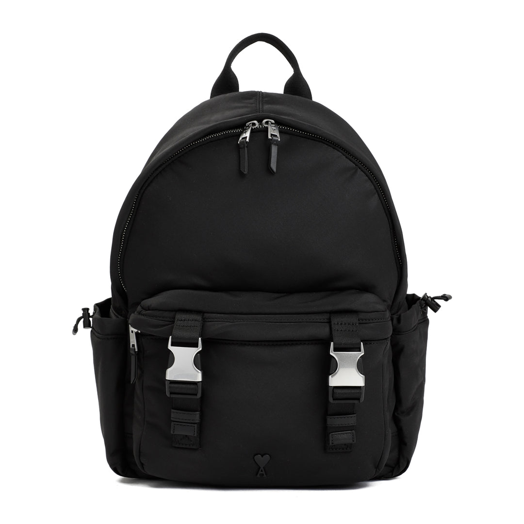 Black Nylon Backpack-1