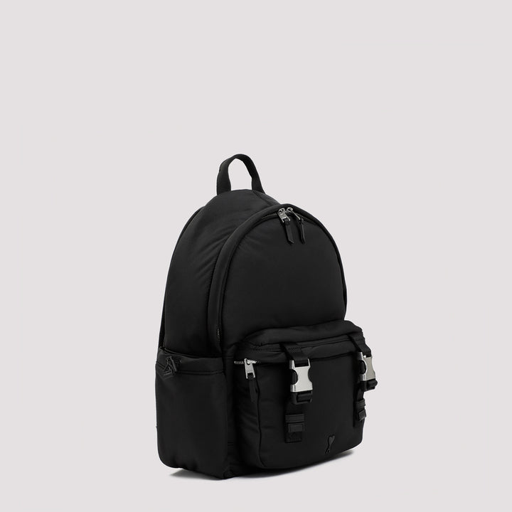 Black Nylon Backpack-4