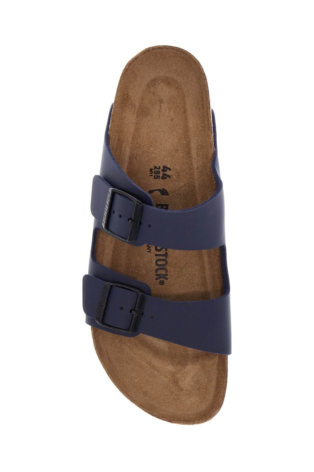 dark blue arizona sandals in birkoflor with cork sole-1