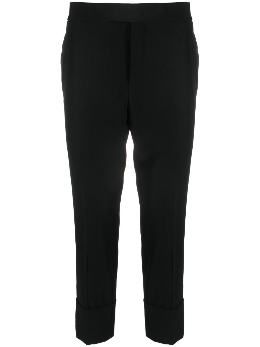 straight-leg cropped trousers-0