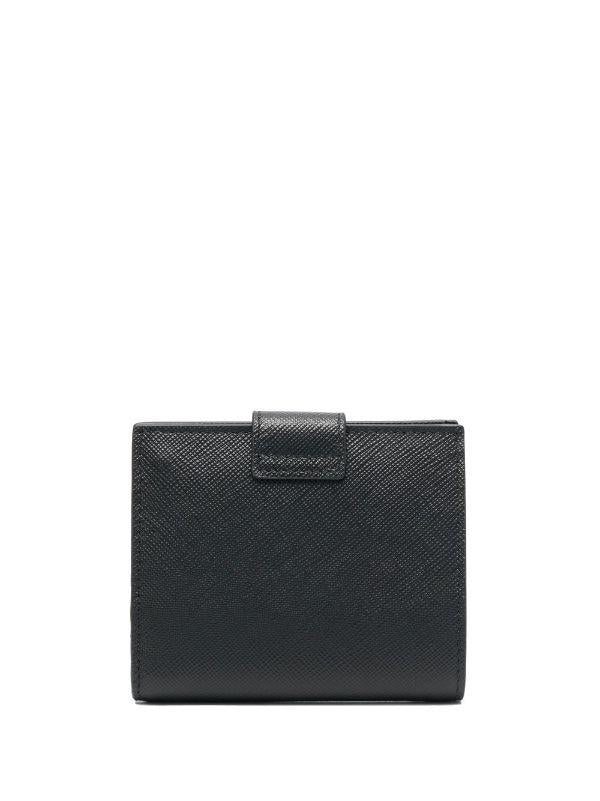 PRADA wallet black logo-1