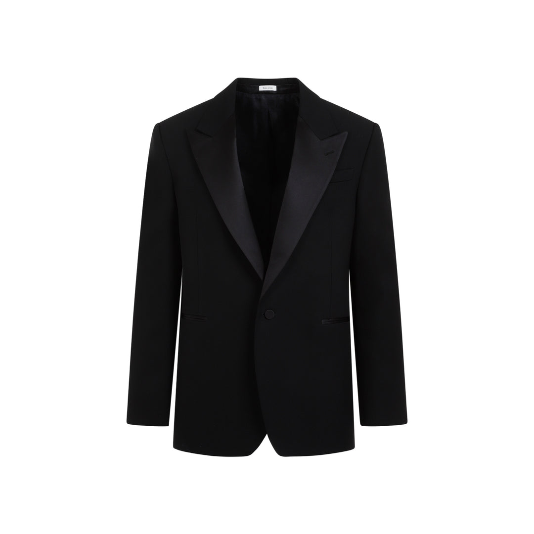 Black Large Tux Wool Jacket-1