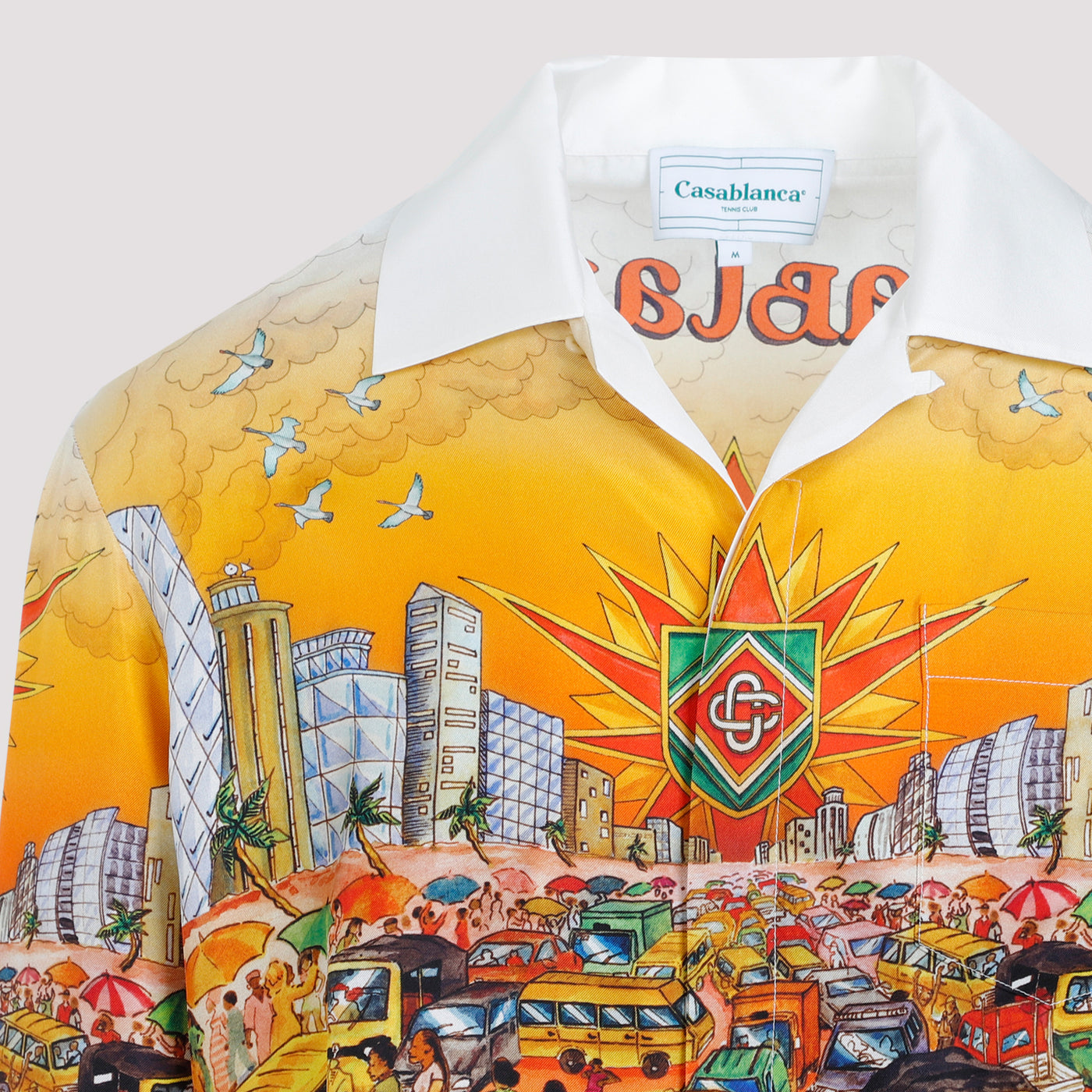 Multicolor Silk Cuban Collar LS Shirt-4