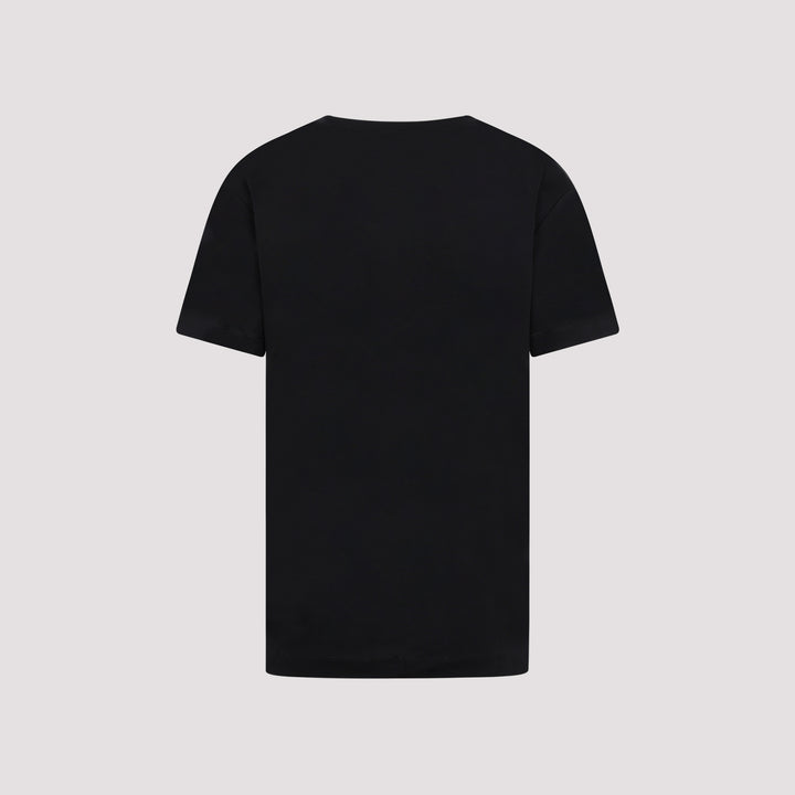 Black Cotton Iconic T-Shirt-3