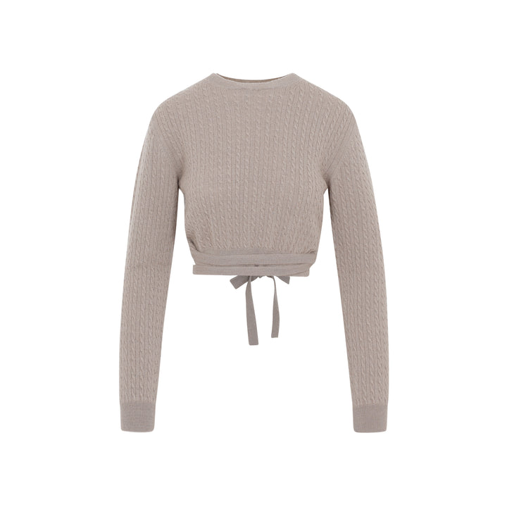 Taupe Curve Link Cropped Jumper-1