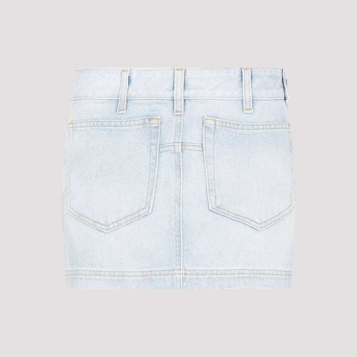 Sky Blue Abra Mini Denim Skirt-2