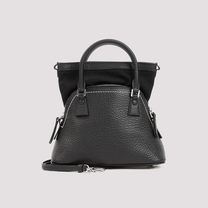 Black Leather 5AC Micro Bag-2