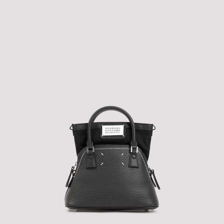 Black Leather 5AC Micro Bag-3