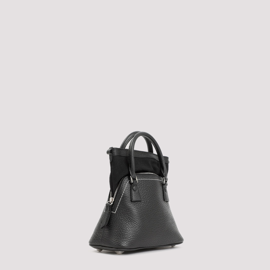 Black Leather 5AC Micro Bag-4