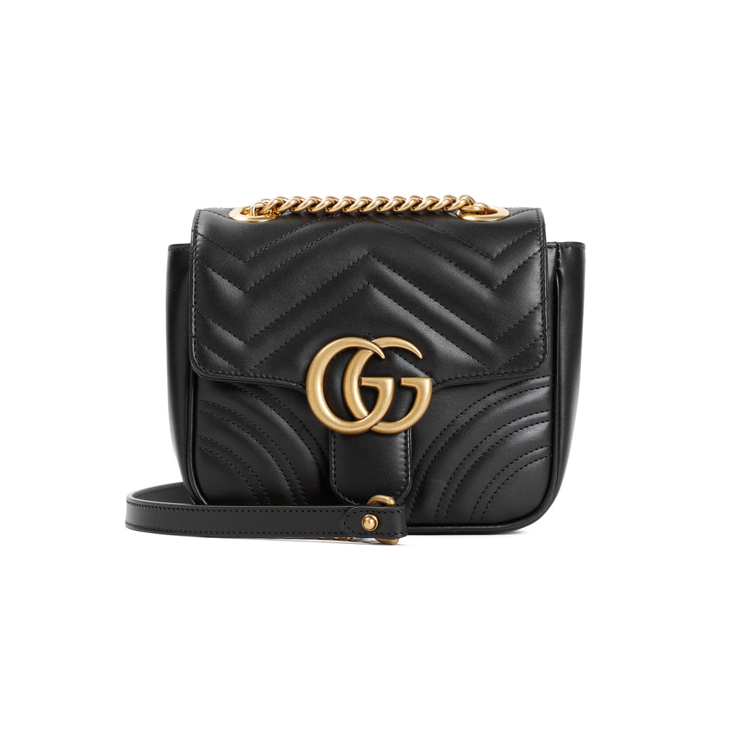 Black GG Marmont Mini Shoulder Bag-1