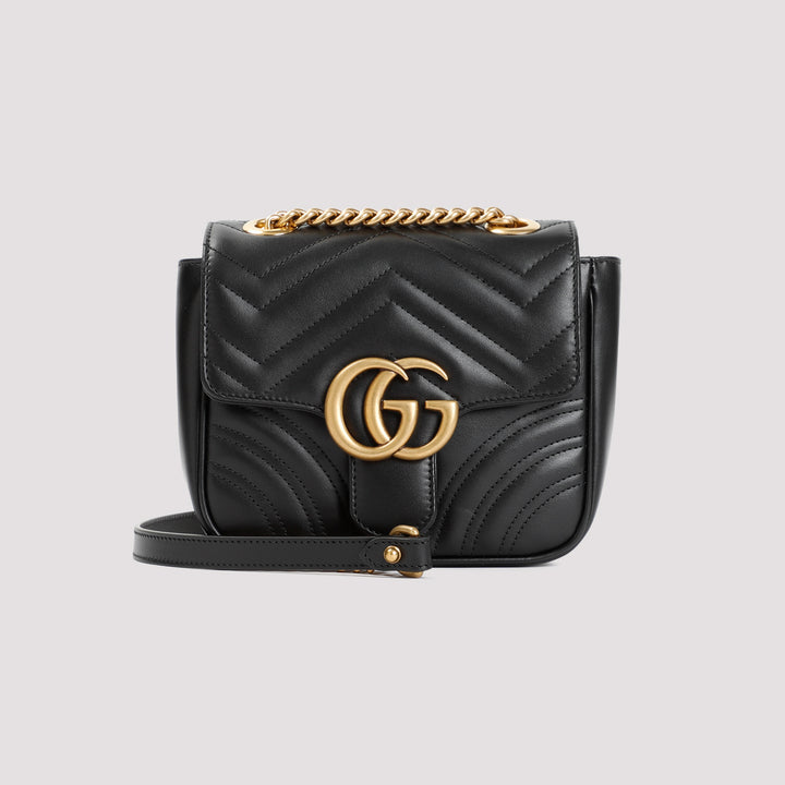 Black GG Marmont Mini Shoulder Bag-2