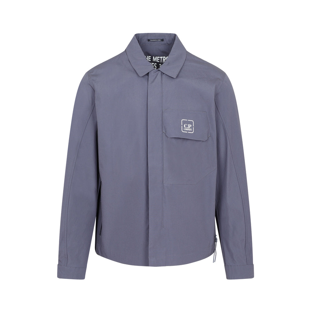 Ombre Blue Metropolis Series Hydro Stop Tela Overshirt-1