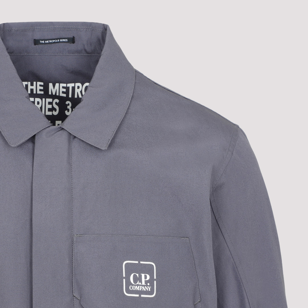 Ombre Blue Metropolis Series Hydro Stop Tela Overshirt-4