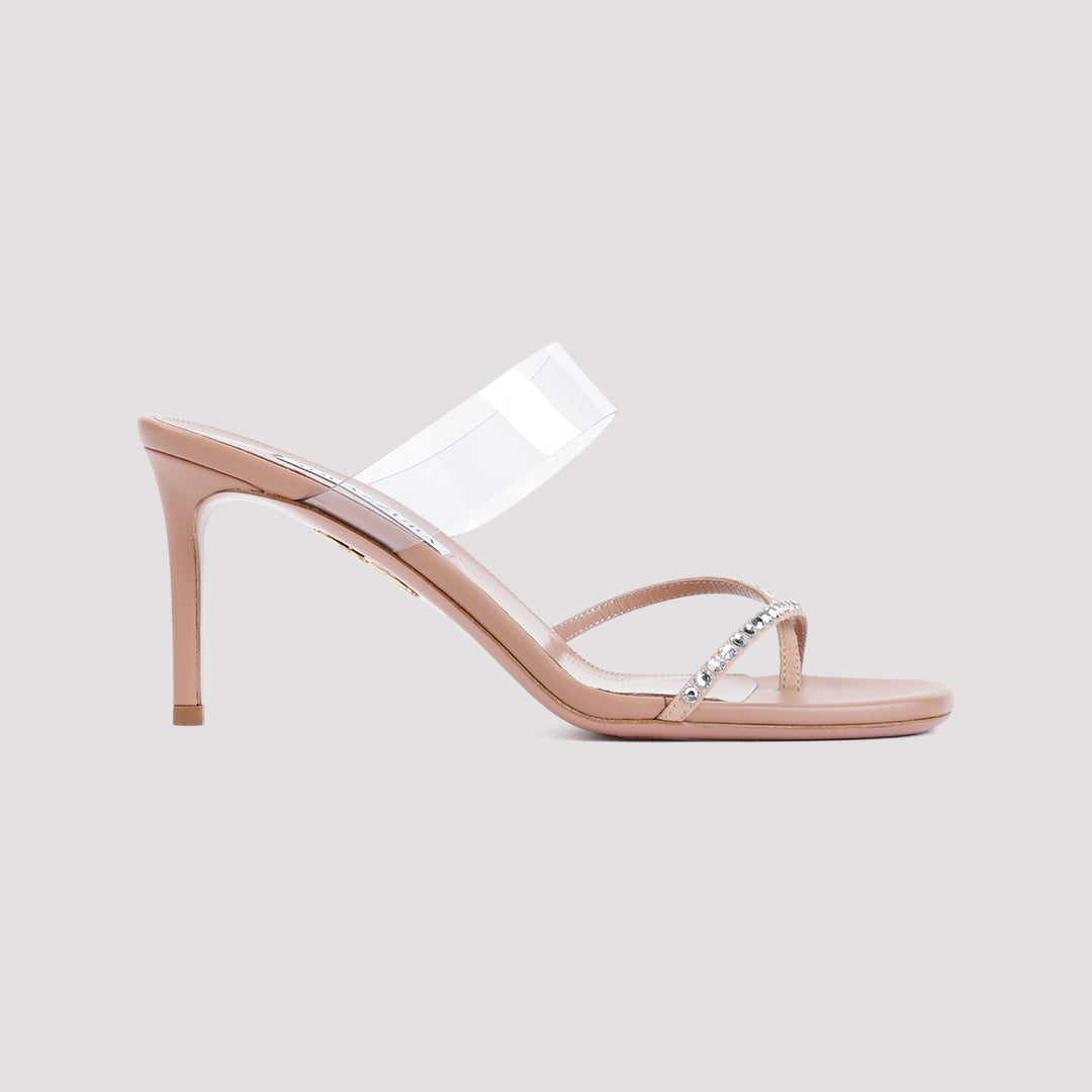 Powder Pink Movie 75 Nappa Leather Mules-2