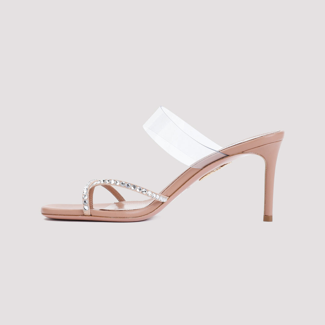 Powder Pink Movie 75 Nappa Leather Mules-3